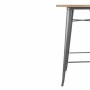 BOLERO - Table de bar Bistro grise avec plateau en bois