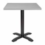BOLERO - Plateau de table carré en aluminium gris clair 700 mm