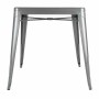BOLERO - Table carrée en acier gris métallisé bistro 668 mm