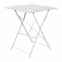 BOLERO - Table de terrasse carrée en acier grise 600 mm