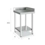 DISTFORM - Table d'angle 90° 700x600 avec 2 étagères