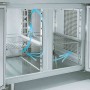 DIAMOND - Table de congélation dessus inox central, 3 portes
