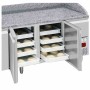 DIAMOND - Meuble pizza 3 portes 2 tiroirs neutres 1 tiroir ustensiles, 600 x 400