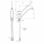 DIAMOND - Robinet mitigeur, commande à coude (Sortie MONO)