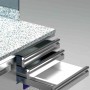DIAMOND - Meuble froid à pizzas 2 portes + 3 tiroirs neutres 6 GN 1/4
