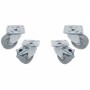 DIAMOND - Kit 4 roues Ø100 pivotantes armoires, 2 avec freins 