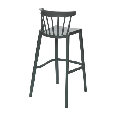 BOLERO - Lot de 4 chaises de bar d'extérieur Windson vert Jade
