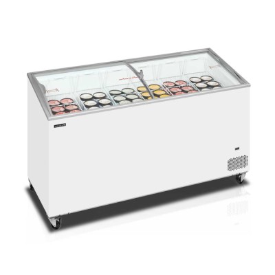 TEFCOLD - Congélateur de crème glacée 398 L couvercles incurvés