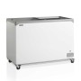 TEFCOLD - Congélateur de crème glacée couvercles vitrés plats 298 L