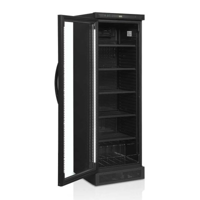 TEFCOLD - Armoire à boissons noire 1 porte charnières côté gauche 347 L