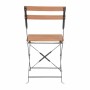 BOLERO - Lot de 2 chaises bistro pliables en lattes, effet bois