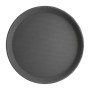 OLYMPIA - Plateau rond antidérapant en fibre de verre noir Ø 280 mm