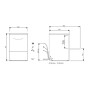 ELETTROBAR - Lave-verres/vaisselle - RIVER - Panier 500 x 500 mm - Pompe de vidange