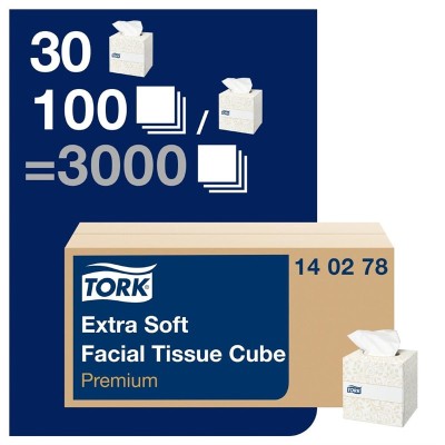 TORK - Boîtes cubes de mouchoirs extra doux 2 plis (lot de 30)