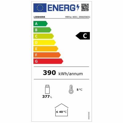 LIEBHERR - Réfrigérateur avec refroidissement par ventilation et barre de protection 377 L